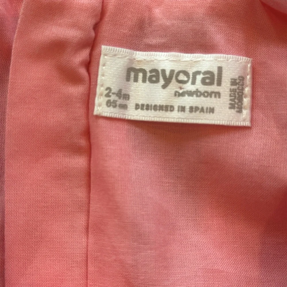 Mayoral Coral‎ Baby dress Outfit size 2 to 4 months new